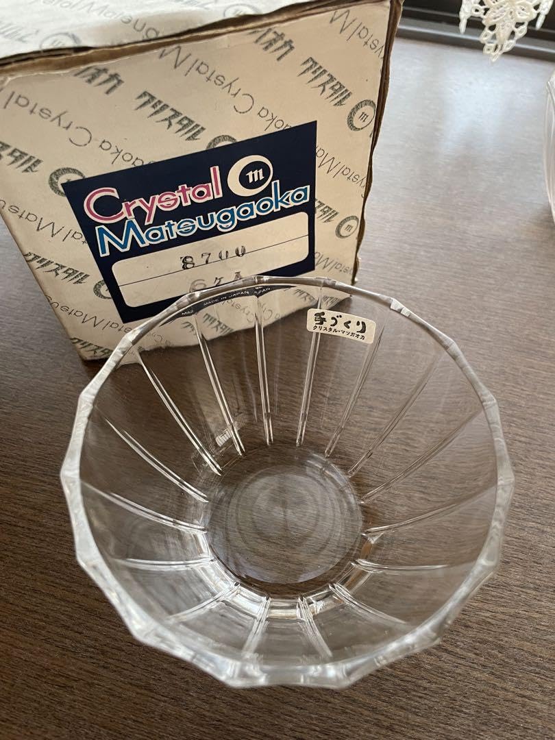 Amazon.co.jp: マツガオカクリスタル レトロ 10cm ガラス皿 6個